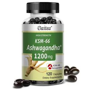 Daitea KSM-66 Ashwagandha Health Supplements,Supports energy, endurance, vitality,Supports immunity, Sleep and Mood, 120 Capsules