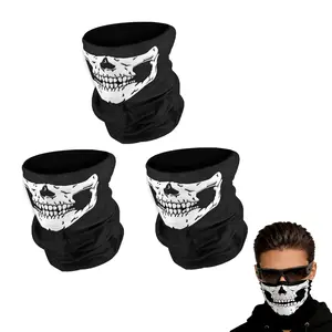 Skull Balaclava & Ghost Mask Breathable Motorcycle Balaclava Ski Snowboarding Mask Cool Face Masks for Men Stretchable Fabric All Weather Protection