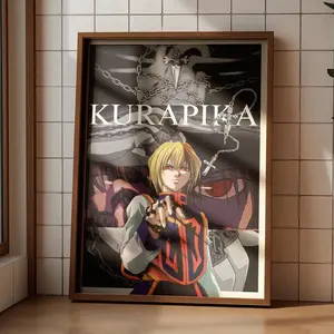 Kurapika Poster, HunterxHunter Chain User Anime Art, Japanese Manga Wall Decor, Aesthetic Print, Gift For Fans