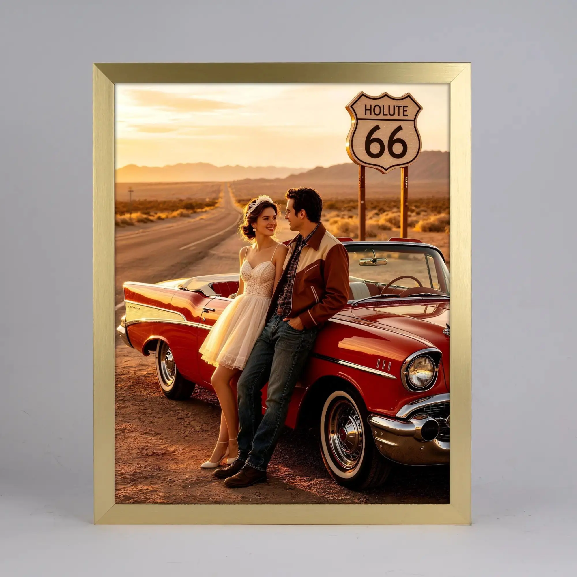 Personalized Framed Custom Polyester Canvas Print - Home Wall Decor, Photo-Compatible Gift for Family & Pet Portraits, Photo Print, Family Love