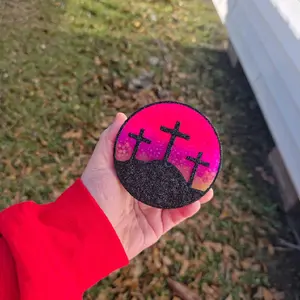 Three Crosses Sunset Christian Freshie