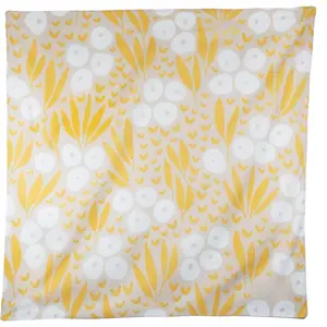 Furoshiki Wrapping Cloth - Large Eco Bag   Wrap,   , 100x100 cm, Versatile Fabric for Bento Box Wrapping, Gifts, and Travel, Yellow Floral