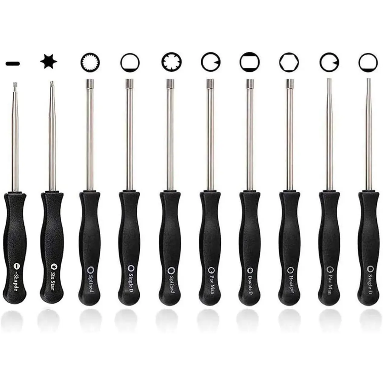 Pack of 10 Carburetor Adjustment Tool, Universal Carb Tool & Screwdriver Set for 2-Cycle Small Engine Maintenance - Fits Chainsaw, Weed Eater, Trimmer, Leaf Blower