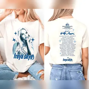 Descendants Zombies Worlds Collide Tour Freya Skye T-Shirt Summer Tour 2025 Shirt Zombies 4 Summer Music Festival Cotton Tee You Can Count On