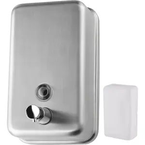 Commercial Wall Mount Stainless Steel Soap Dispenser,  Proof Lining Liquid Hand Sanitizer Dispenser Bathroom 1100ml / 37oz. (Vertical)