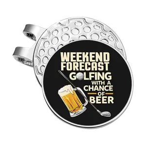 Weekend Forecast Golf Ball Marker Clip, Essential Accessory for Golf Bag Enthusiasts, Golf Bag Accessories