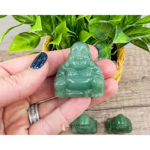 Green Aventurine Fat Belly Buddha Maitreya Carving – Symbol of Abundance and Luck