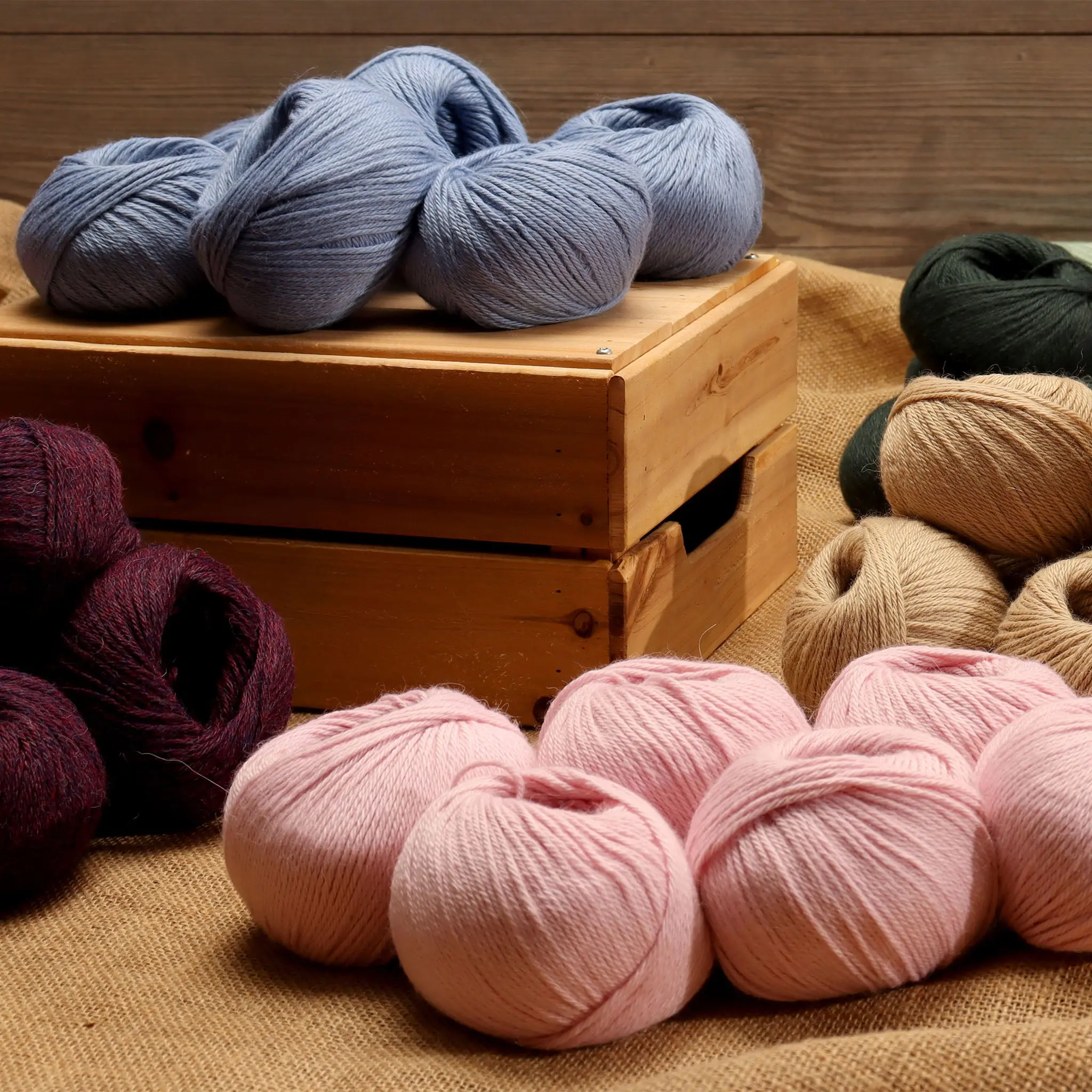 100% Baby Alpaca Yarn Wool 6 Skeins DK Weight
