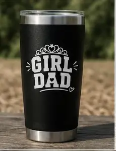 Girl Dad Tiara Vinyl Decal