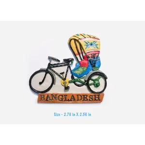 Rickshaw Design Fridge Magnet – A Cultural Icon of Bangladesh