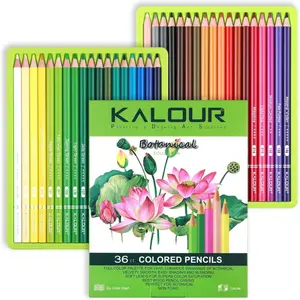 36-Piece Blue/Green/Skin Tones Colored Pencil Set, Pre-sharpened Wooden Artistic Colored Pencils for Adults Artists Beginners Coloring Books Drawing & Sketching Art Supplies Kit