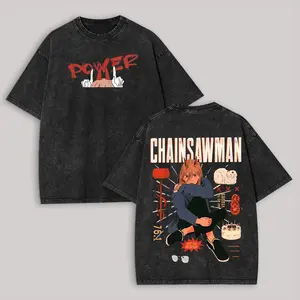 Chainsaw Man Power Printed Unisex Washed T-Shirt 40