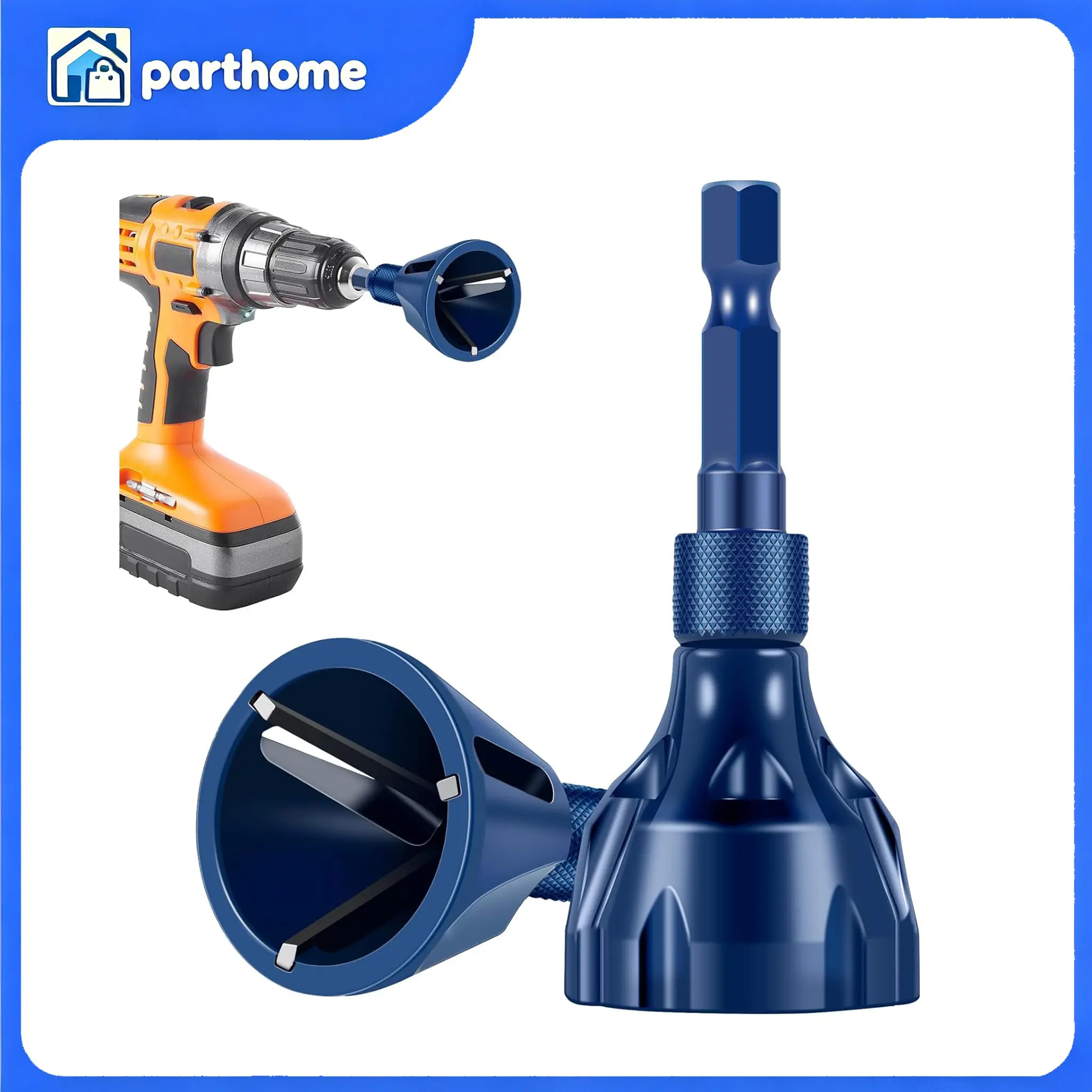 Tungsten Steel Carbide Drill Bit Deburring External Chamfer Tool with Hex Shank, Quick Release, 3-20mm/0-400 rpms/1/8''(3mm)-3/4''(20mm) Range, 2 Sizes for Fiberglass & Multiple Metals Burr Removal, 1/8'' (3Mm) To 3/4'' (20Mm), Enhanced Efficiency