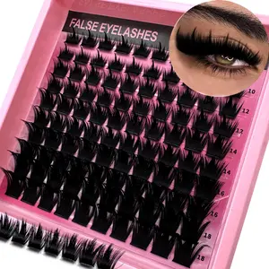 120pcs DIY Lash Clusters, 150D/300D Comic Style Lashes, 10-18mm Natural False Eyelashes, Reusable, Perfect for Daily & Party Use, Cosmetic False Lashes