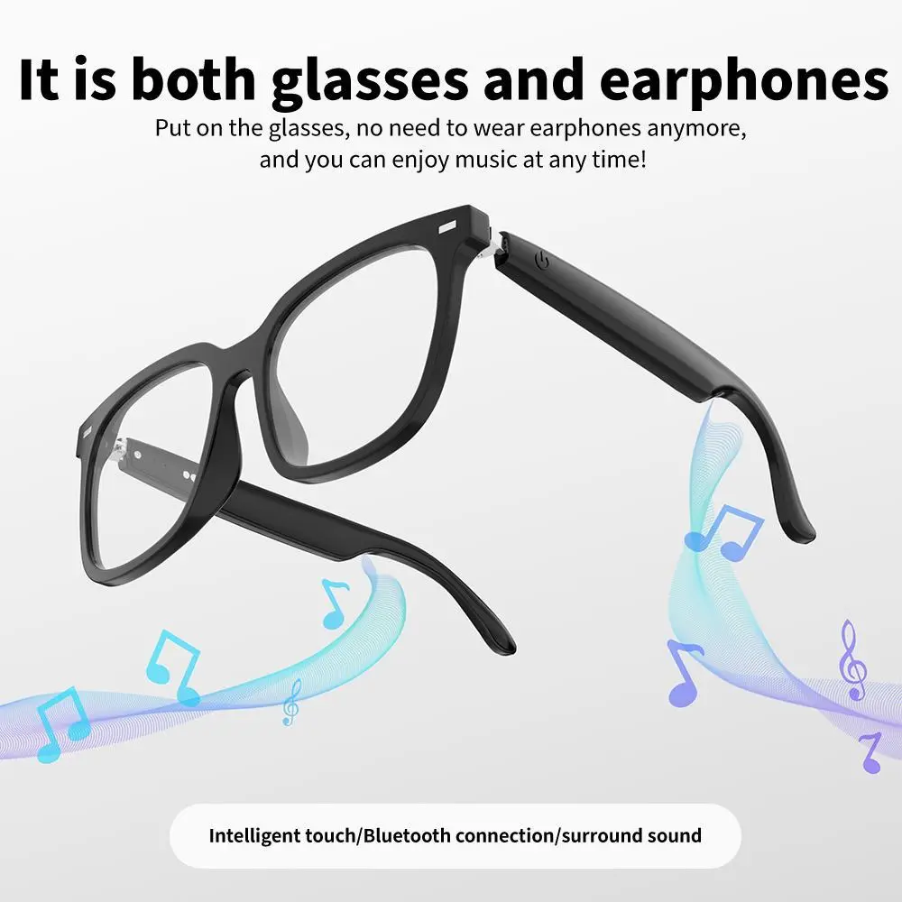 A15 Bluetooth Audio Glasses, Touch Control, Surround Stereo Sound, Bluetooth 5.4, Quick Charging, IPX4 Splash Resistant, 35g Ultra Lightweight, for Hiking & Outdoor Activities, Ideal Tech Gift for Men, Women & Father's Day