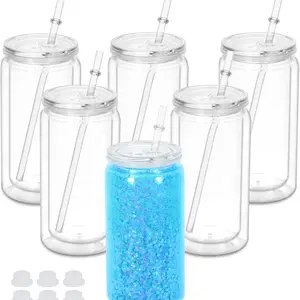 16oz Acrylic Snow Globe Cup