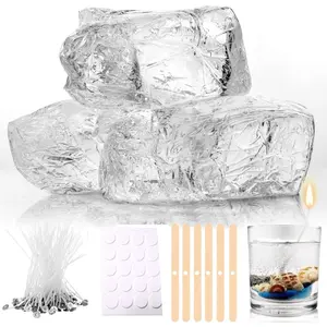 Transparent Jelly Wax DIY Candle Making Gel Wax Handmade Material Crystal Gel Candle for Candle Making and Handcraft Scented Candles Supplies Scented Wax Melts - 16 OZ