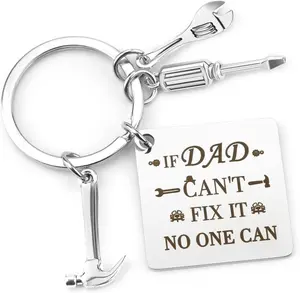 Dad Gifts - Dad Christmas Fathers Day Dads Gifts Keychain Valentines Birthday Gift from Daughter Son,Stocking Stuffers