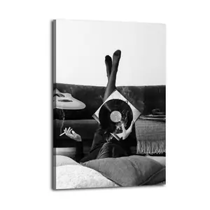 Smoky Vinyl Record Poster Wall Decor Art,Canvas Poster, Artistic Poster for Bathroom, Bedroom, Kitchen and Living Room, and A Funny Decor For Home