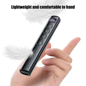 Wireless Presentation Clicker 2.4GHz RF Red Laser Pointer PowerPoint Remote Control Flip Pen with Hyperlink & IR Function