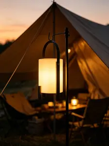 uuffoo Outdoor Rechargeable Lantern LED Table Lamp Shower Lamp Cordless 3000K and Candle Light IP44 Rain-Resistant | with Remote | PE & Metal for Bathroom Patio Camping Restaurant Home