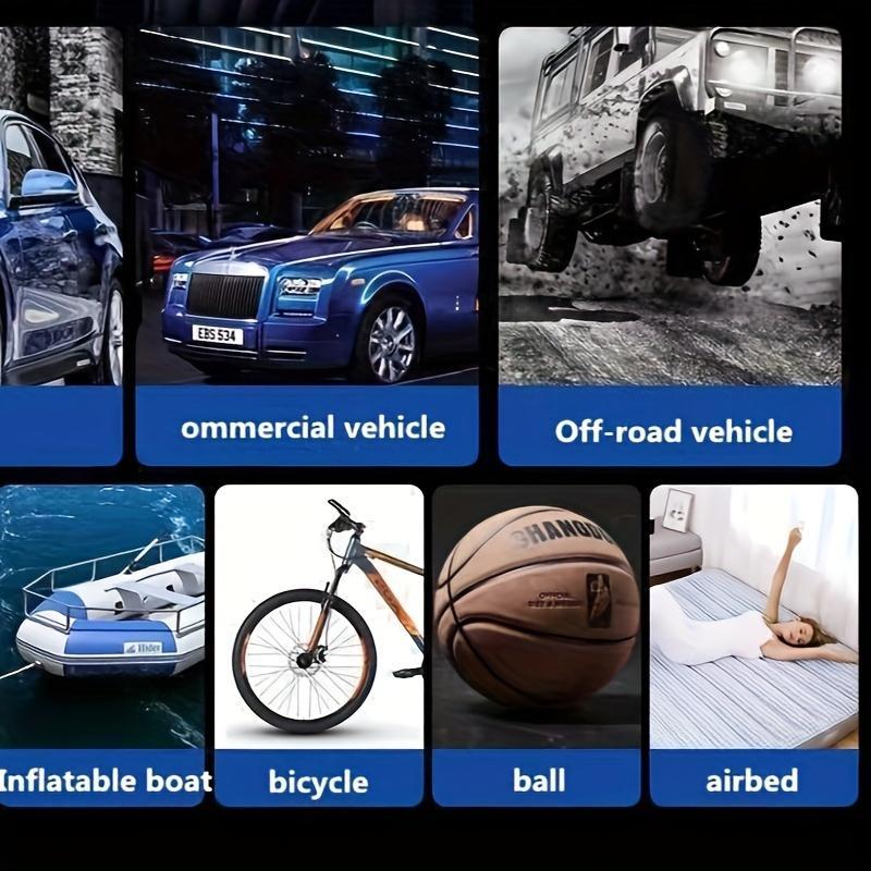 Portable Wireless Car Tire Inflator, Tire Pressure Monitor, Car Accessories Women, Car Stuff, Rechargeable Car Tire Air Pump, Powerful Cordless Tire Inflator, Digital Display, Lightweight, Compact, Vehicle Tire Inflator