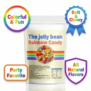 1 Packs of Jelly Bean Rainbow Candy: A Colorful Burst of Fruity Flavors! Chewy Fun! Perfect for Snacking!