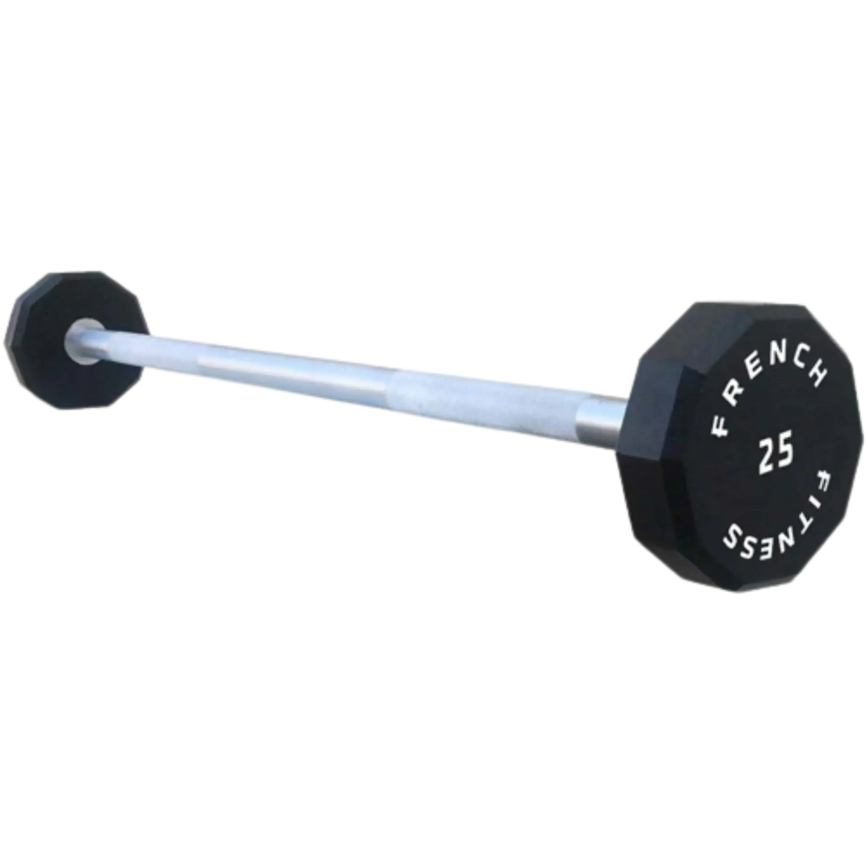 French Fitness Straight Urethane Barbell - 25 lbs Single (New), Urethane Material Barbells for Resistance Training, Arm Strength Training, Built-to-Last, Virtually Maintenance-Free, No, Body Recomp