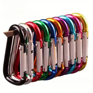 10pcs Heavy Duty Carabiner Keychains Random Color Keychain Buckle Bag Hanging Findings Hook Carabiner - Perfect For Camping, Hiking, And Climbing