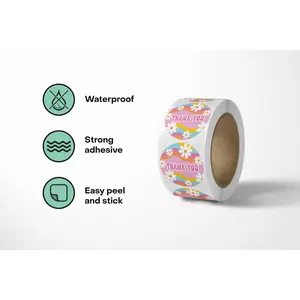 Groovy Daisy Thank You Stickers - 500 Count