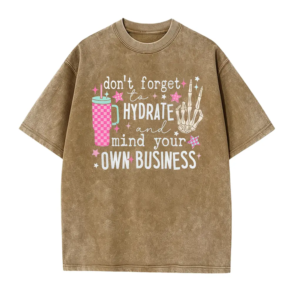 Washed T-shirt-Coffee
