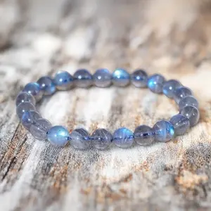 Radiant Moonstone Stretch Bracelet – 8mm Gemstone Beads for Friendship & Intuition + Perfect Gift Pouch Included! Colorblock Beaded Crystal Bracelet