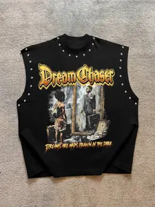 Men's Summer Inspirational Vest, Mirror Dreamer Design, Breathable Fabric, Casual Streetwear, Fitted H-Type, Graphic Pattern