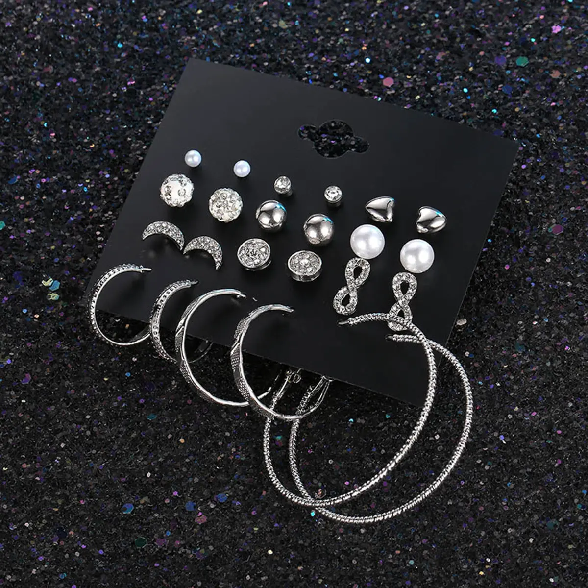 Fashion Vintage Multi-Pack Earrings, Open Round Earrings Set, Gifts for Women