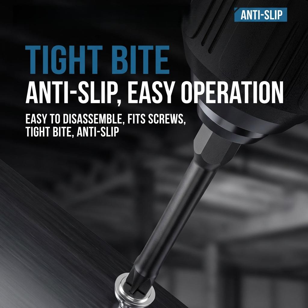 29 PCS S2 Steel Impact Screwdriver Bit & Socket Set, Telescopic Extension Bar Quick Change Kit, High Torque Bits with 6-10mm Nut Drivers, 1/4" Hex Shank for Automotive Tight Spot Repair