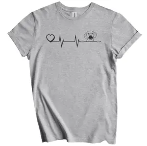 Heart Heartbeat Line Chart Rhodesian Ridgeback Dog Breed T-Shirt