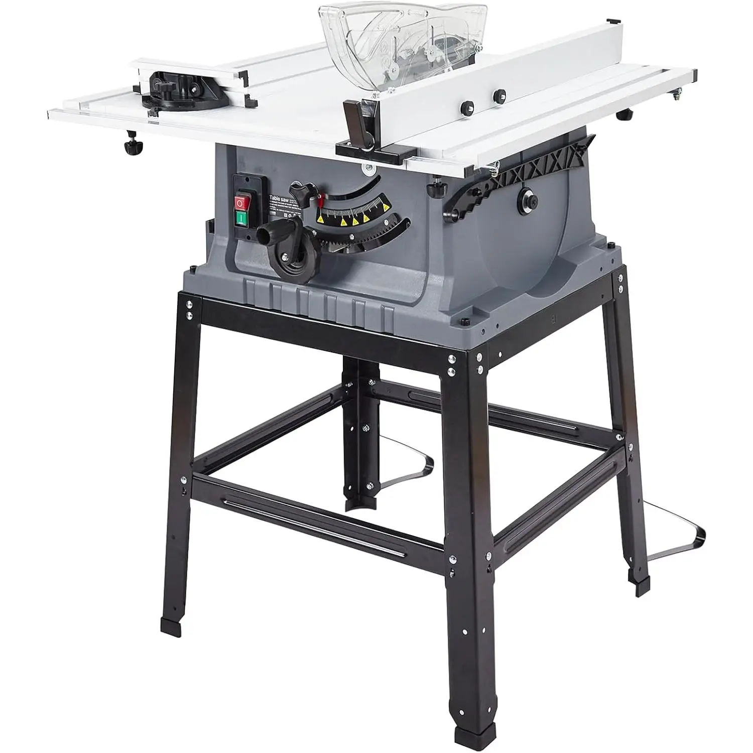 10" Portable Table Saw | 5000RPM, 50T Blade | 90° Cross Cut & 0–45° Bevel | Dust Collector | Adjustable Height – DIY Woodworking