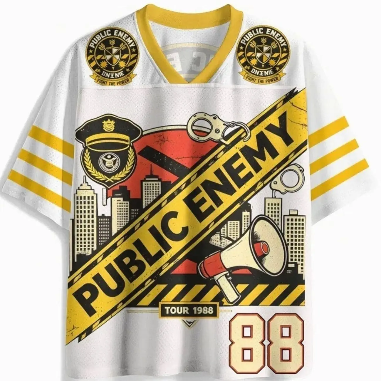Public Enemy Classic Hip Hop Graphic Jersey Shirt Retro 80s Streetwear Sports Mesh Fan Apparel K86 GBK 8YP