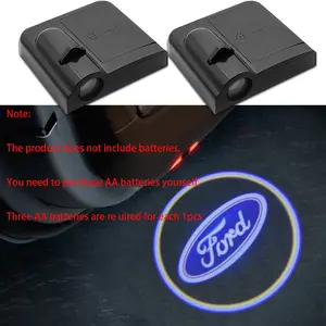 1/2/4PCS Wireless LED Car Logo Door Light Laser Projector Welcome Light Ghost Shadow Night Lights Courtesy Decor Lamp Car Lighting Accessories For Ford ST Focus Mk2 Mk3 Fiesta Mondeo Mk4 Mk7 Kuga Ranger Fusion Mustang Escape Transit Auto Accessories