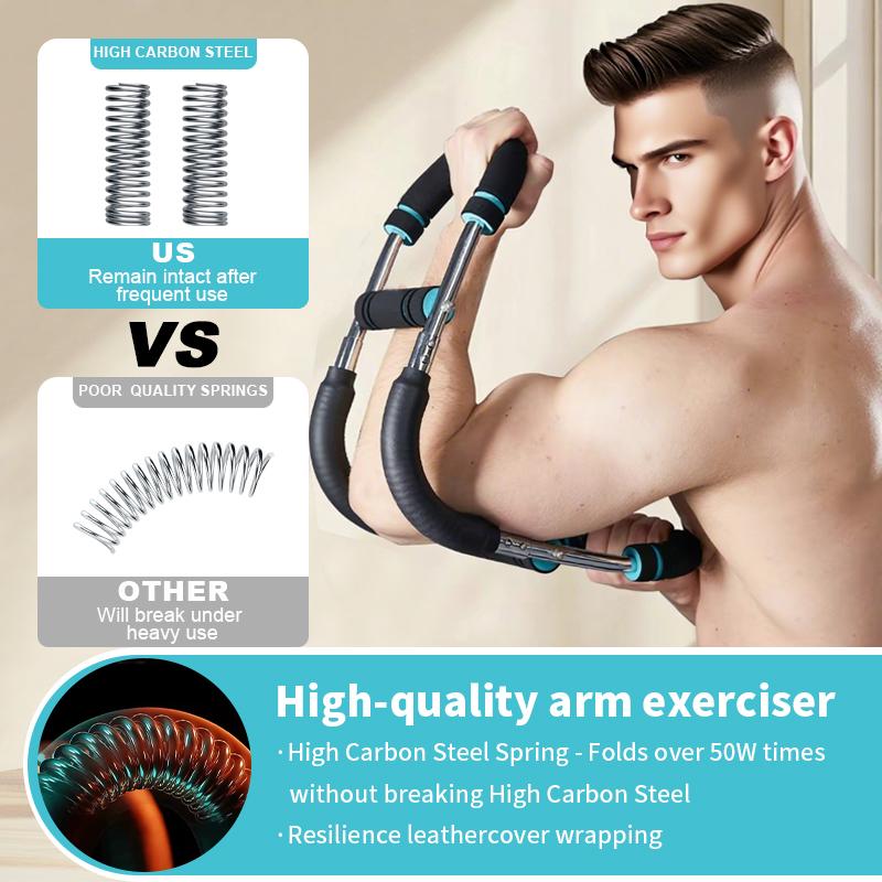 OVER SELF Twister Arm Trainer Twister Exerciser Chest press 45-90lb Adjustable Strengthen Arm and Shoulder Muscle Training Men's Fitness Trainer Detachable Portable Gym equipment for Home Workout Equipment