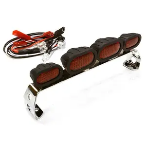 Realistic Roof Top Spot LED (4) Light Set 107mm Wide for 1/10 Scale Off-Road