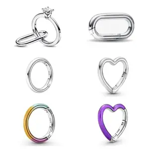 Bracelet Small 925 Sterling Silver Small Hole Me Series Ring Blue Diy Bead DIY Jewelry Accessories New