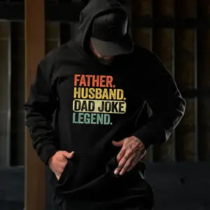 Father Husband Dad Joke Legend Hoodie, Funny Dad Gift for Husband, Retro Vintage Family Man Shirt, Best Gift for Dad
