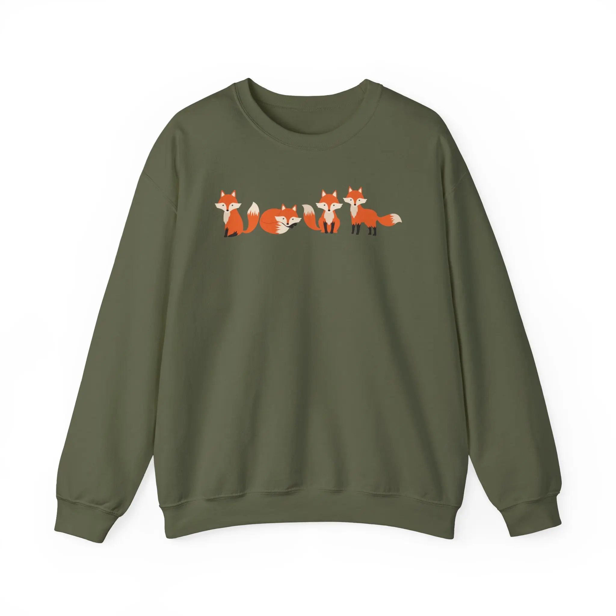 Cute Fox Sweatshirt, Cottagecore Nature Crewneck, Enchanted Forest Pullover, Forestcore Foxes Graphic Sweater, Trendy Animal Lover Gift