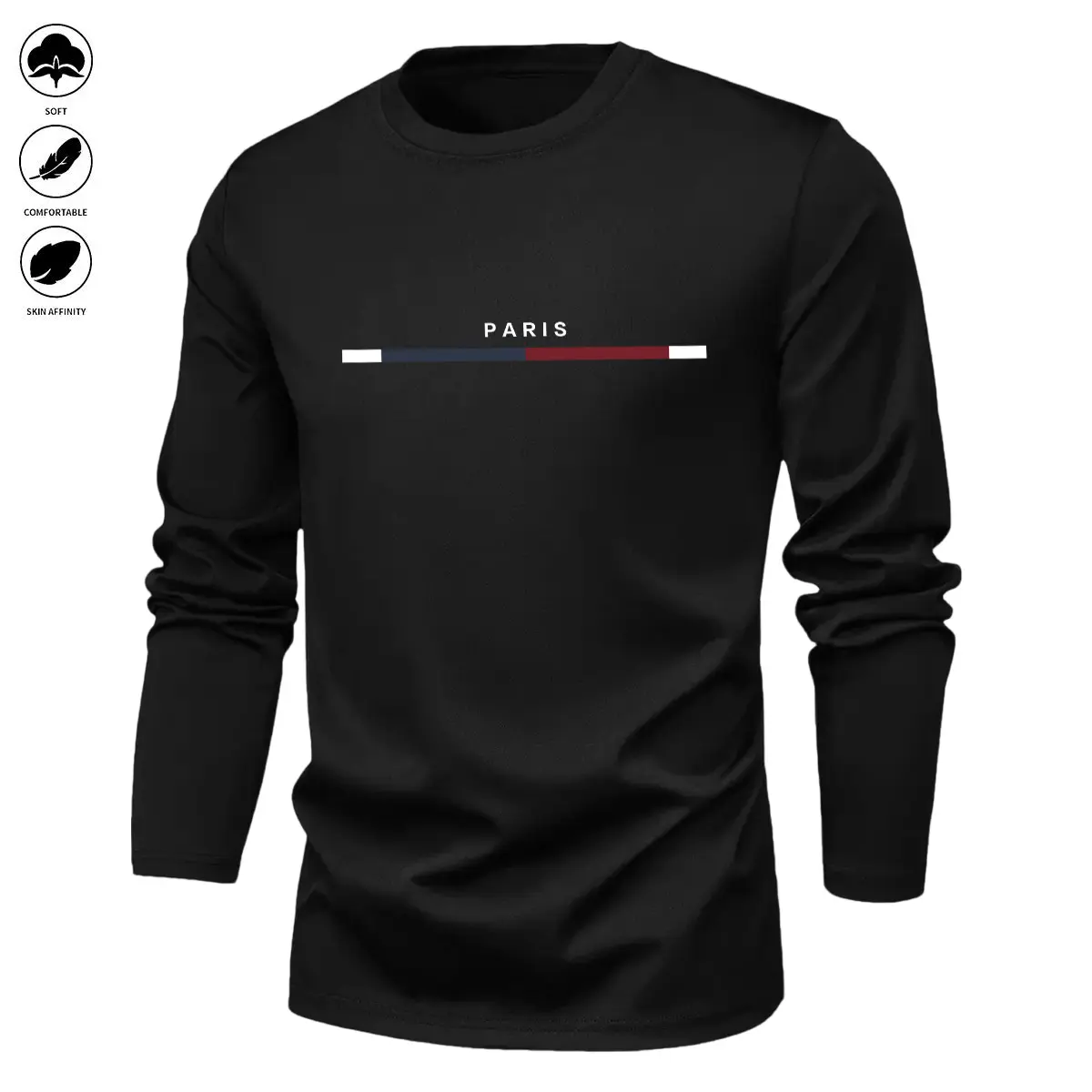 Men's Colorblock Slim Fit Sweatshirt, Long Sleeve Athletic Pullover in Soft Polyester for Commute and Golf, Male, Fitted