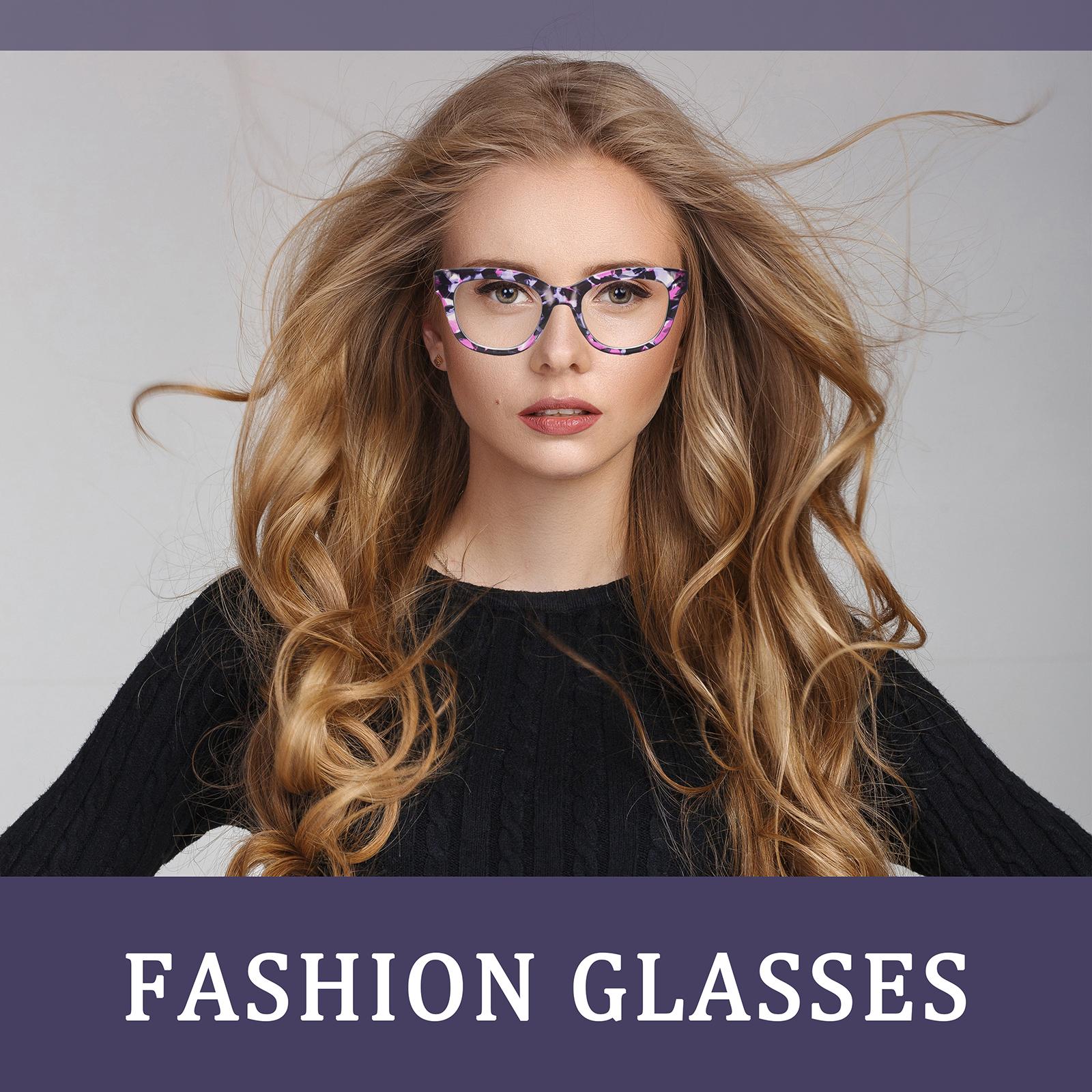 4-Pack Progressive Multifocal Blue Light Blocking Reading Glasses Designed for women with stylish printed frames.Features spring hinges and three adjustable vision settings to accommodate diverse needs.The perfect holiday gift choice