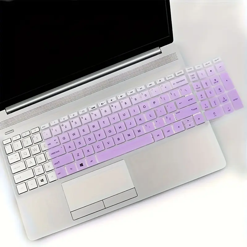 Unisex QWERTY Computer Keyboard Cover for HP 17-in Laptops, Pink Waterproof Silicone Skin, Backlit, Compatible with HP 17-by4633dx & Select Models, Ideal for Home & Office Use