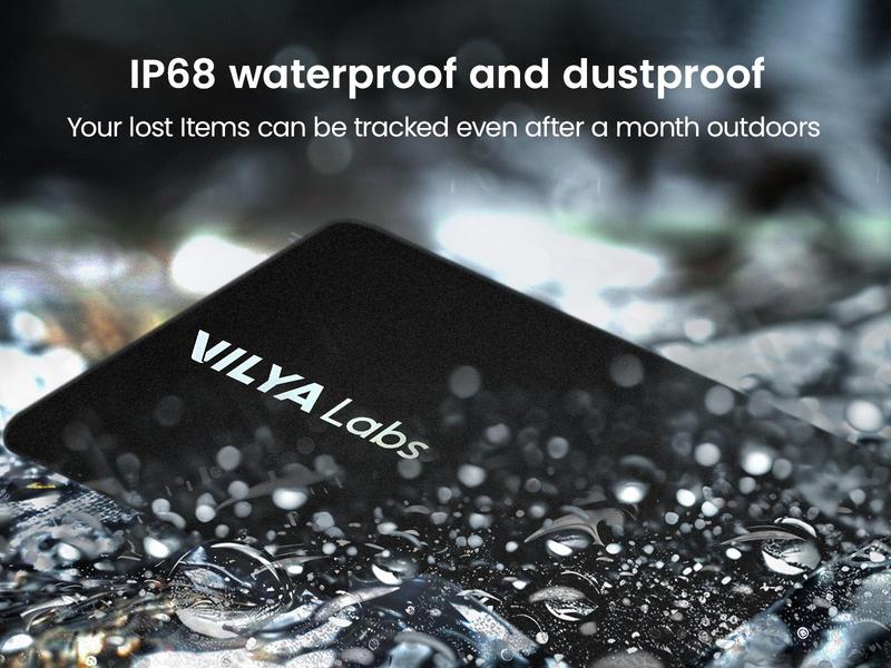 VilyaLabs Wallet Tracker Card Rechargeable for Apple Find My, Slim and Thin Up to 0.06inch, Water Resistant, with Dual Protection System