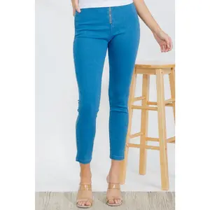 Everyday Chic High Rise Center Zip Skinny Leg Jeggings Slimming Jeans Look Jeggings