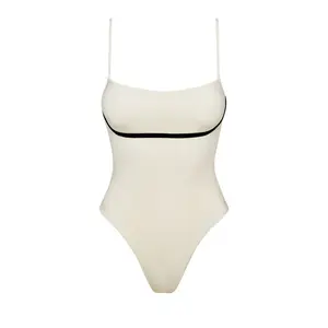 Sausalito One Piece - Ivory/Black